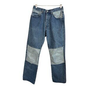 Vtg Chipie Jeans Mens US 33 80s France Patches Button Fly Knee Joints Streetwear
